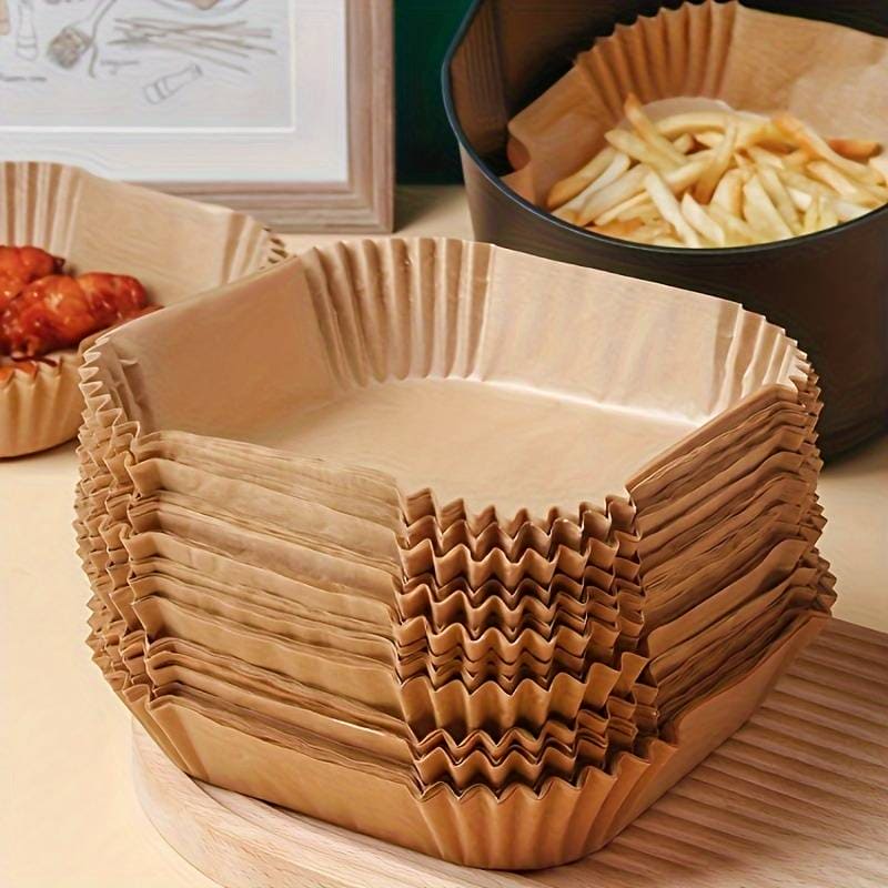 50 Pcs Air Fryer Plates, Kitchen Baking Greaseproof Paper, Oil Absorbing Paper for Household, Barbecue Plate Food Oven Kitchen Pan Pad, Non-Stick Unbleached Air Fryer Parchment Paper Liner, Disposable Parchment Paper Set 50 Pcs Air Fryer Plates, Kitchen Baking Greaseproof Paper, Oil Absorbing Paper for Household, Barbecue Plate Food Oven Kitchen Pan Pad, Non-Stick Unbleached Air Fryer Parchment Paper Liner, Disposable Parchment Paper Set